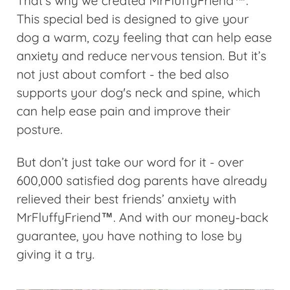 Cozy Plush Dog Bed- L/XL - Picture 2 of 3